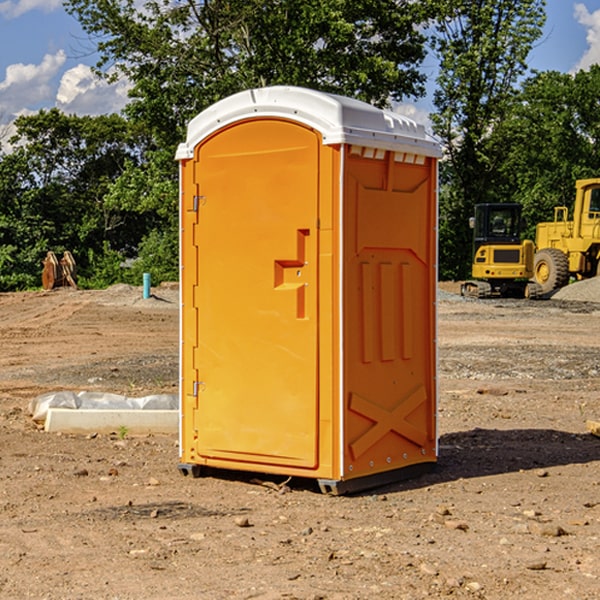 how often are the portable restrooms cleaned and serviced during a rental period in Mableton